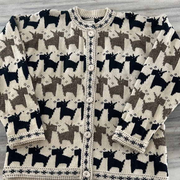 Sweaters - VINTAGE WOOL CARDIGAN -handmade wool buttons